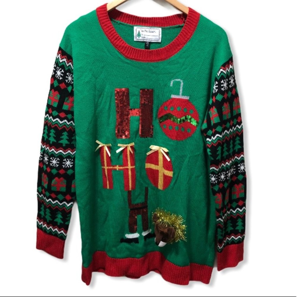 Ho Ho Ho Christmas Sweater size 3X